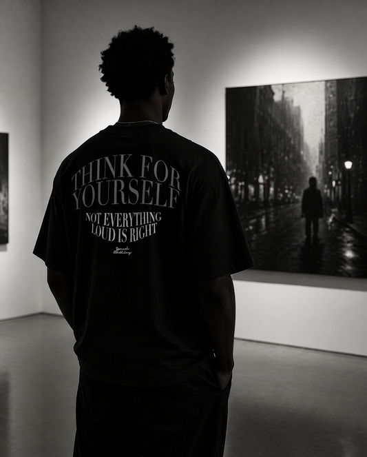 THINK FOR YOURSELF TEE – Heavyweight Oversized Graphic T-Shirt