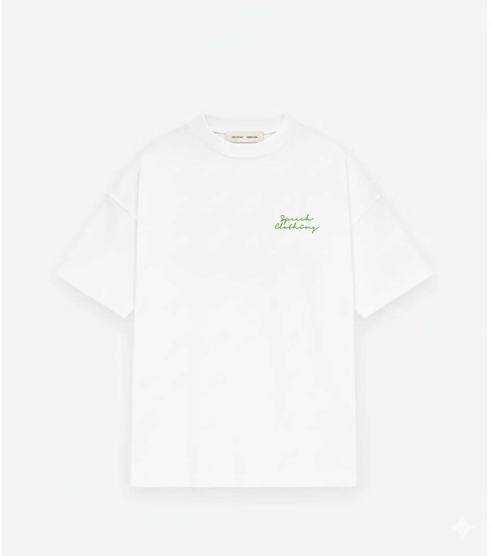SAY LESS | 280 GSM heavyweight cotton · Oversized fit · Dropped shoulders