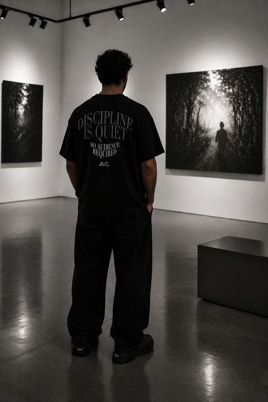 DISCIPLINE IS QUIET TEE – Heavyweight Oversized Streetwear T-Shirt