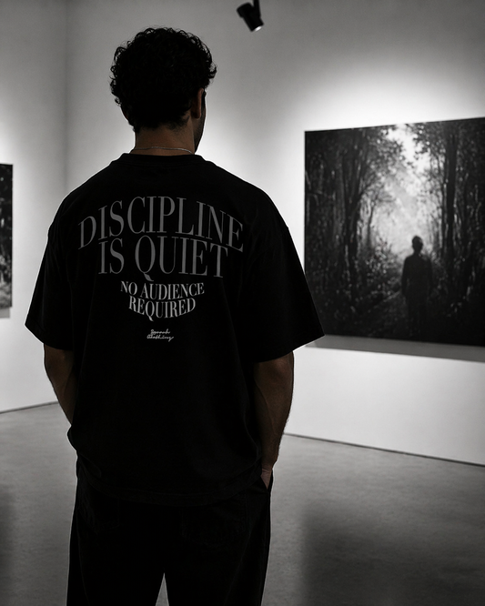 DISCIPLINE IS QUIET TEE – Heavyweight Oversized Streetwear T-Shirt