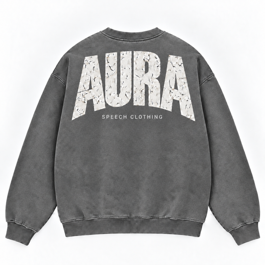 AURA Faded Crew Sweater