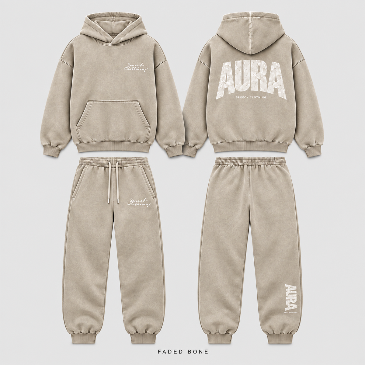 AURA Faded Tracksuit Set
