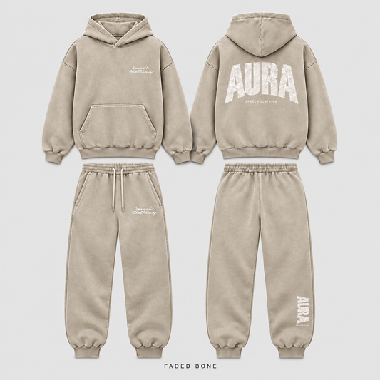 AURA Faded Tracksuit Set