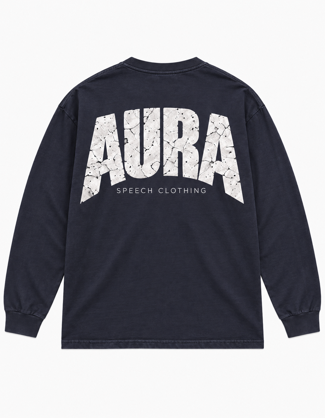 AURA Long Sleeve Tee in Midnight Blue, SPEECH CLOTHING product view.