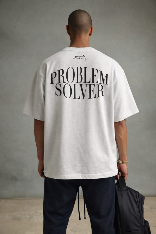 THE SOLVER OF PROBLEMS | 280 GSM heavyweight cotton · Oversized fit · Dropped shoulders