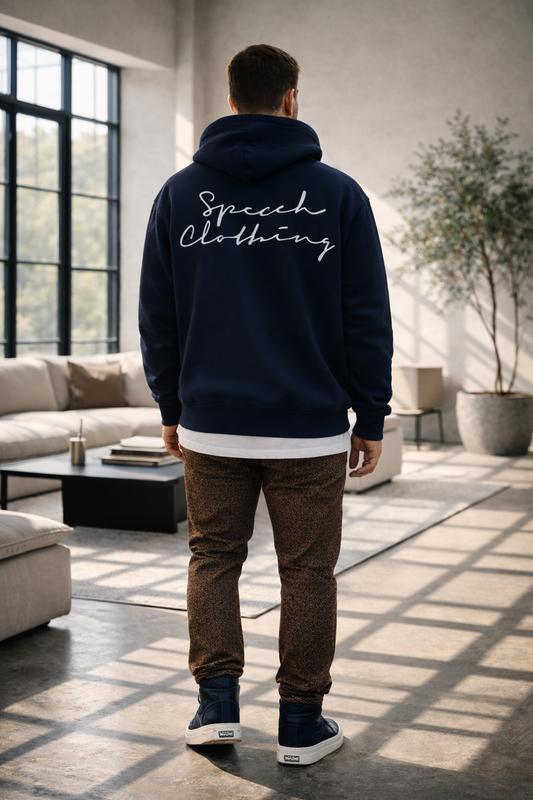 ESSENTIAL LOGO | 350 GSM heavyweight cotton · Oversized hoodie · Dropped shoulders