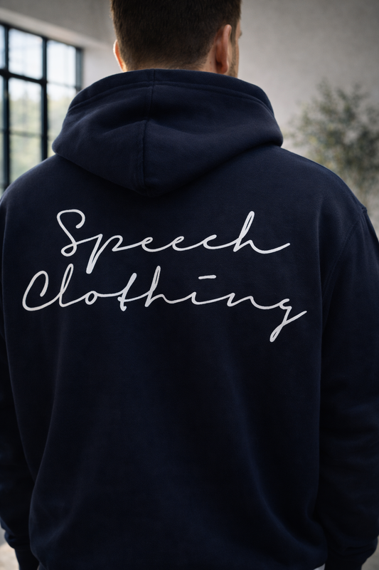 ESSENTIAL LOGO | 350 GSM heavyweight cotton · Oversized hoodie · Dropped shoulders