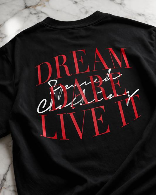 LIVE IT | 280 GSM heavyweight cotton · Oversized fit · Dropped shoulders