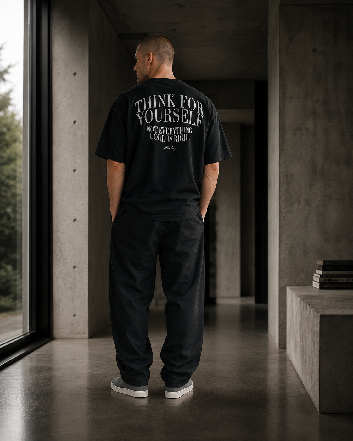 THINK FOR YOURSELF TEE heavyweight oversized T-shirt by SPEECH CLOTHING