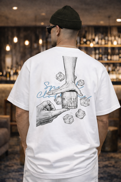 NO ICE | 280 GSM heavyweight cotton · Oversized fit · Dropped shoulders