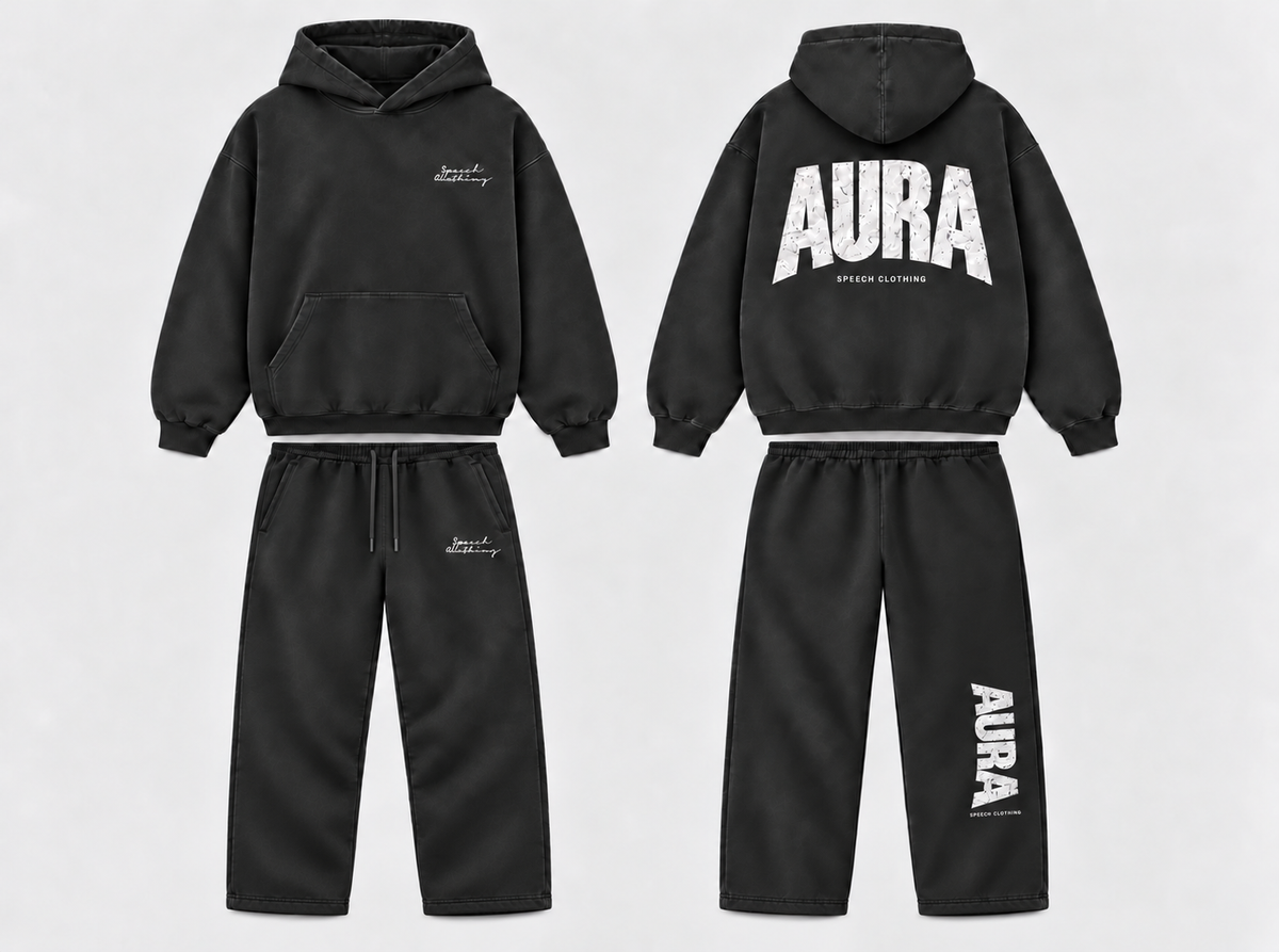 AURA Faded Tracksuit Set