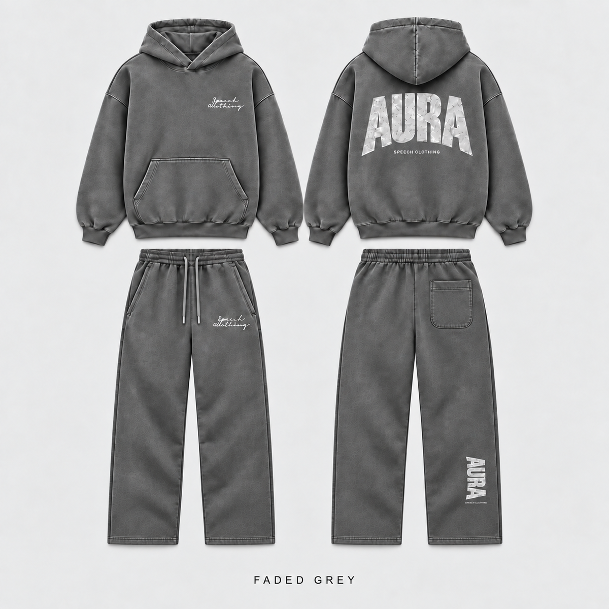 AURA Faded Tracksuit Set