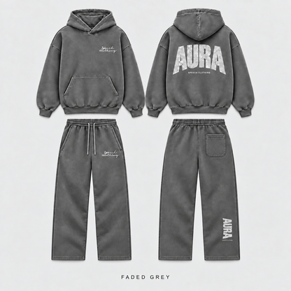 AURA Faded Tracksuit Set