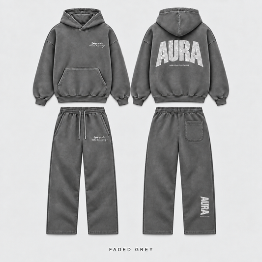 AURA Faded Tracksuit Set