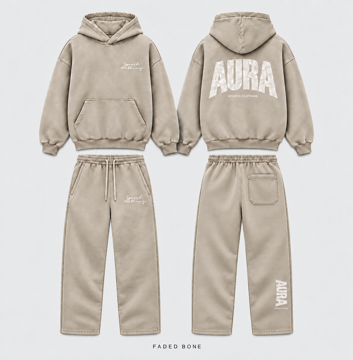 AURA Faded Tracksuit Set