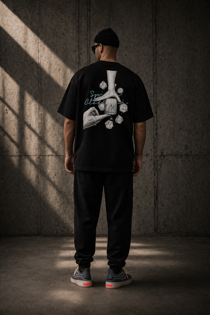 NO ICE | 280 GSM heavyweight cotton · Oversized fit · Dropped shoulders
