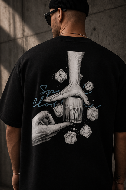 NO ICE | 280 GSM heavyweight cotton · Oversized fit · Dropped shoulders