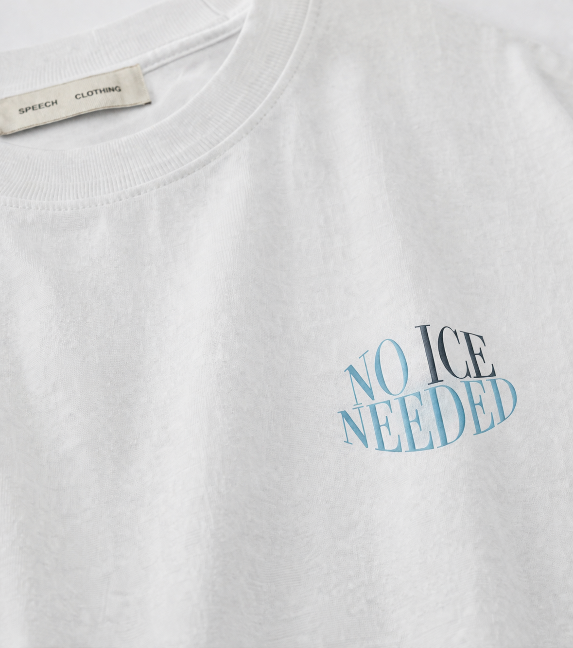 NO ICE | 280 GSM heavyweight cotton · Oversized fit · Dropped shoulders
