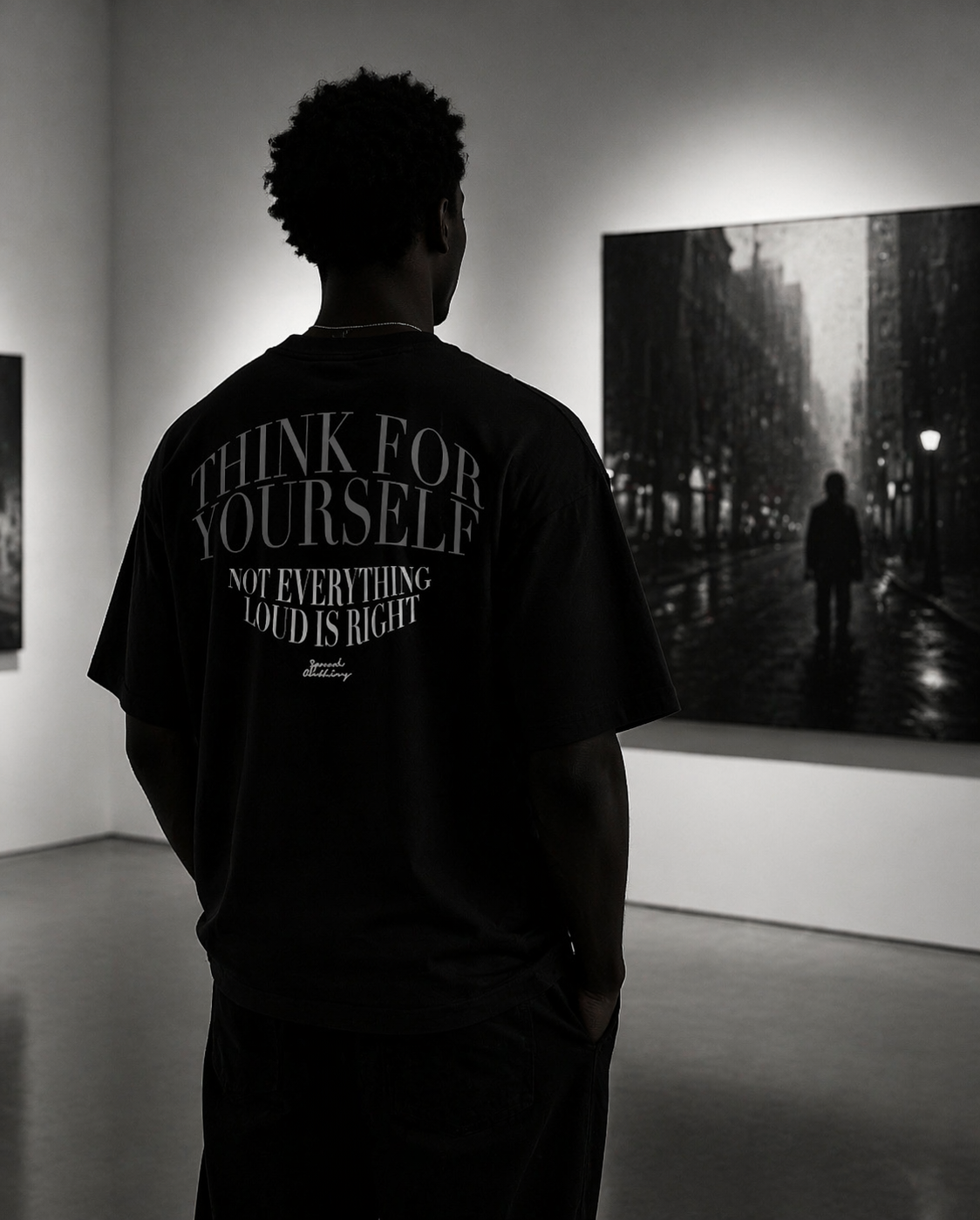 THINK FOR YOURSELF TEE – Heavyweight Oversized Graphic T-Shirt