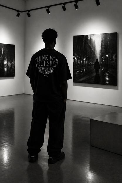 THINK FOR YOURSELF TEE – Heavyweight Oversized Graphic T-Shirt