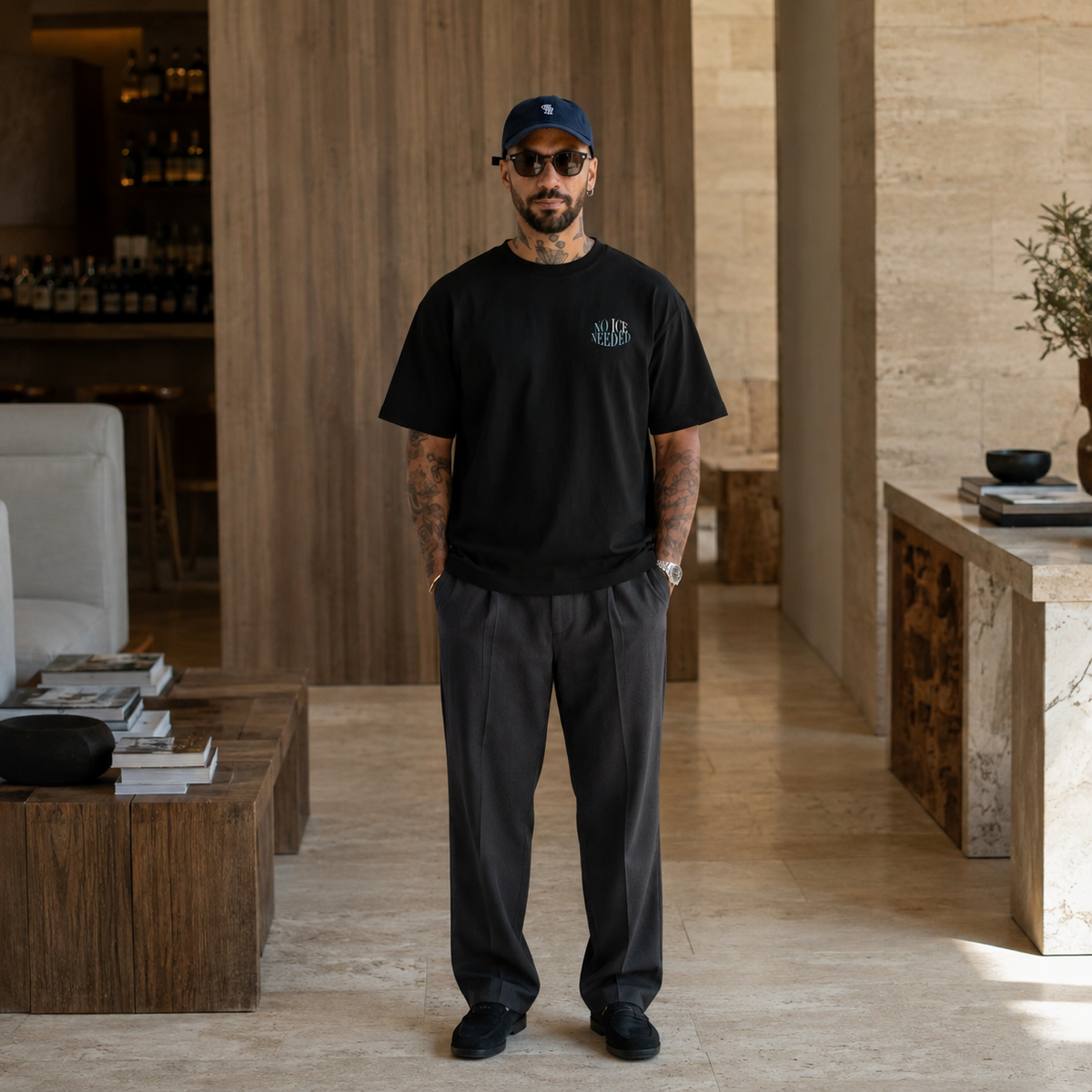 NO ICE heavyweight oversized T-shirt by SPEECH CLOTHING