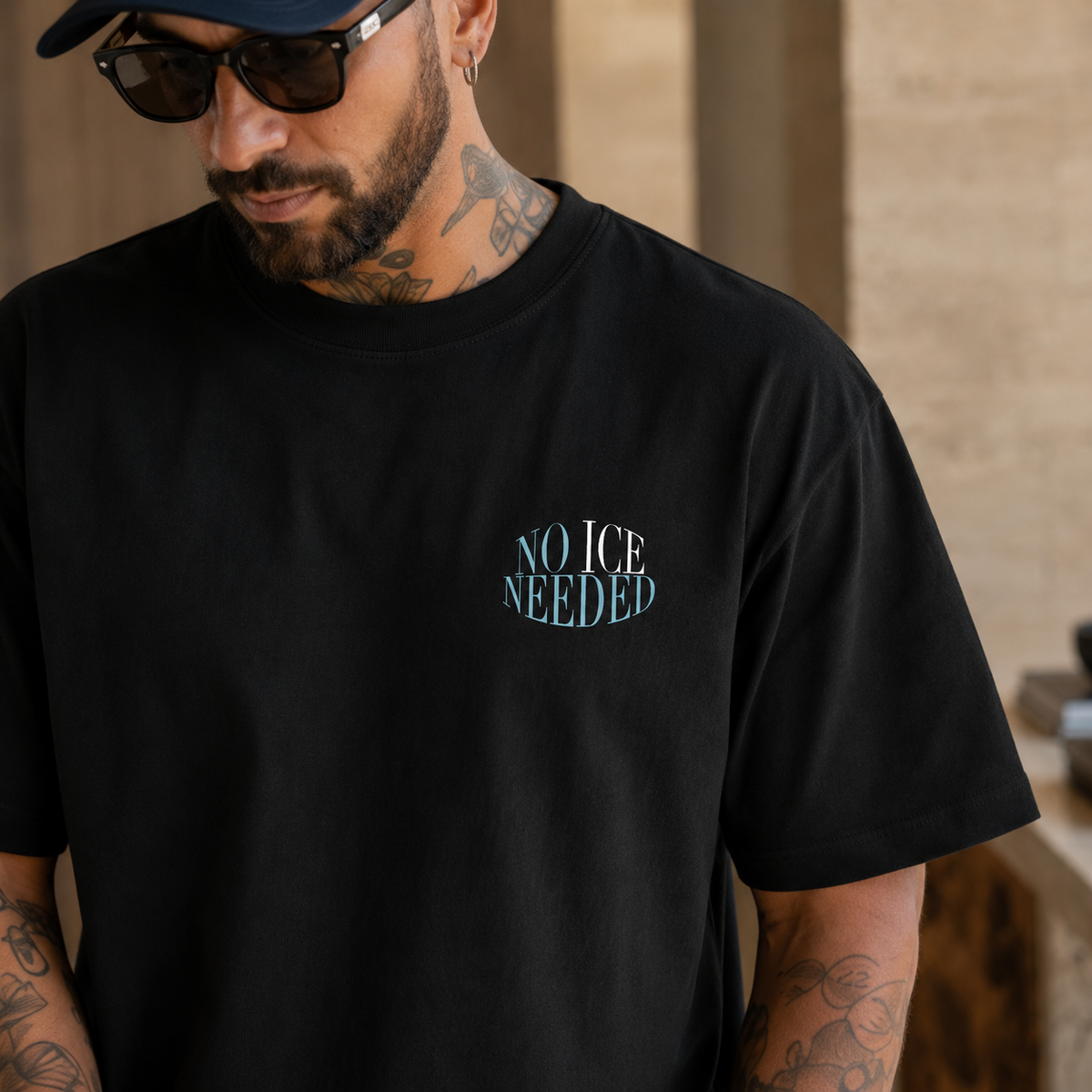 NO ICE heavyweight oversized T-shirt by SPEECH CLOTHING