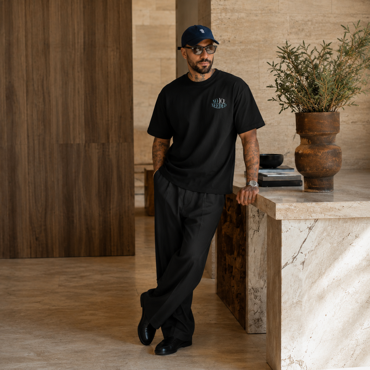 NO ICE heavyweight oversized T-shirt by SPEECH CLOTHING