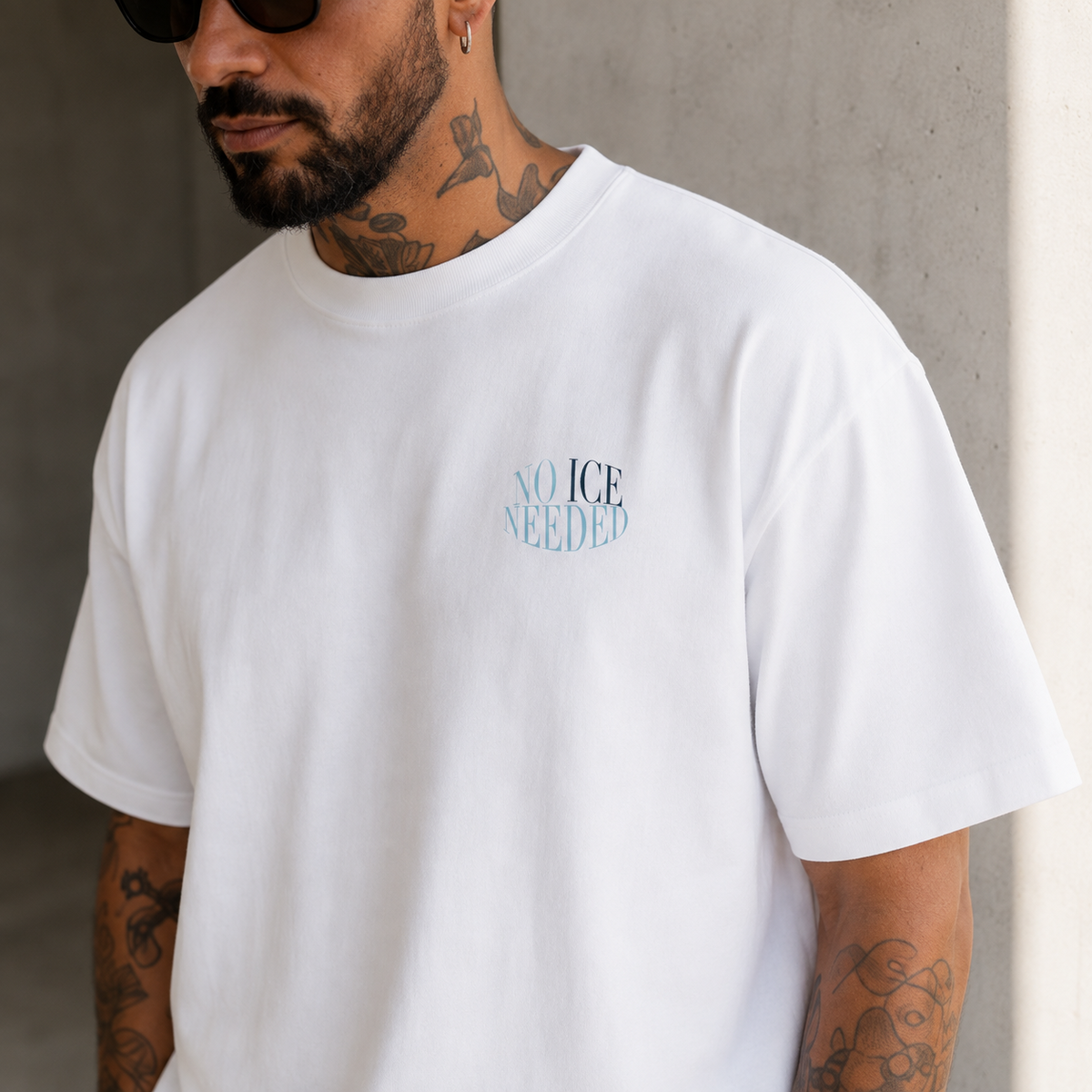 NO ICE heavyweight oversized T-shirt by SPEECH CLOTHING