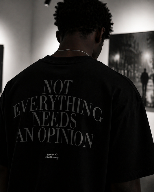NO OPINION TEE – Heavyweight Oversized Streetwear T-Shirt