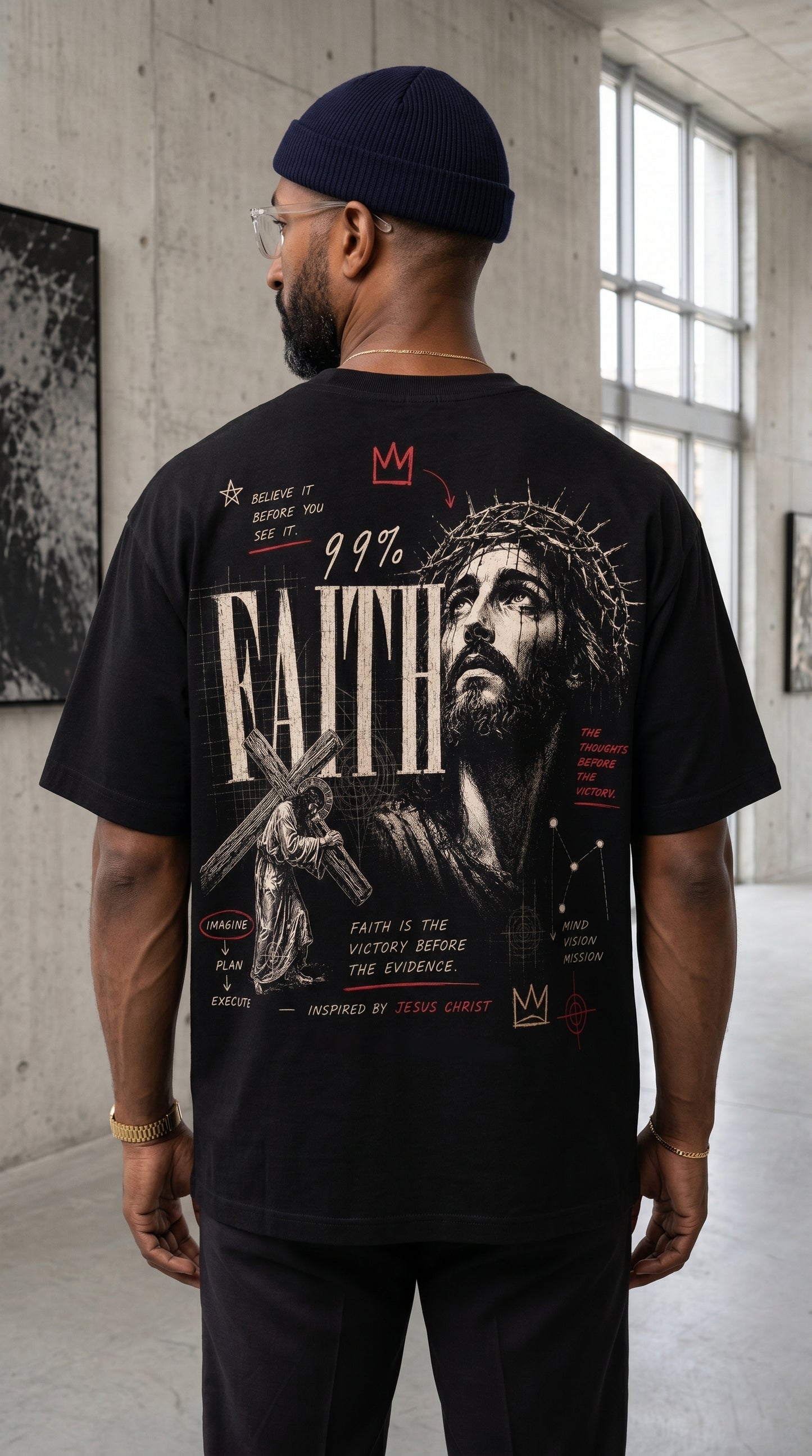 FAITH TEE | 280 GSM Heavyweight Oversized T-Shirt