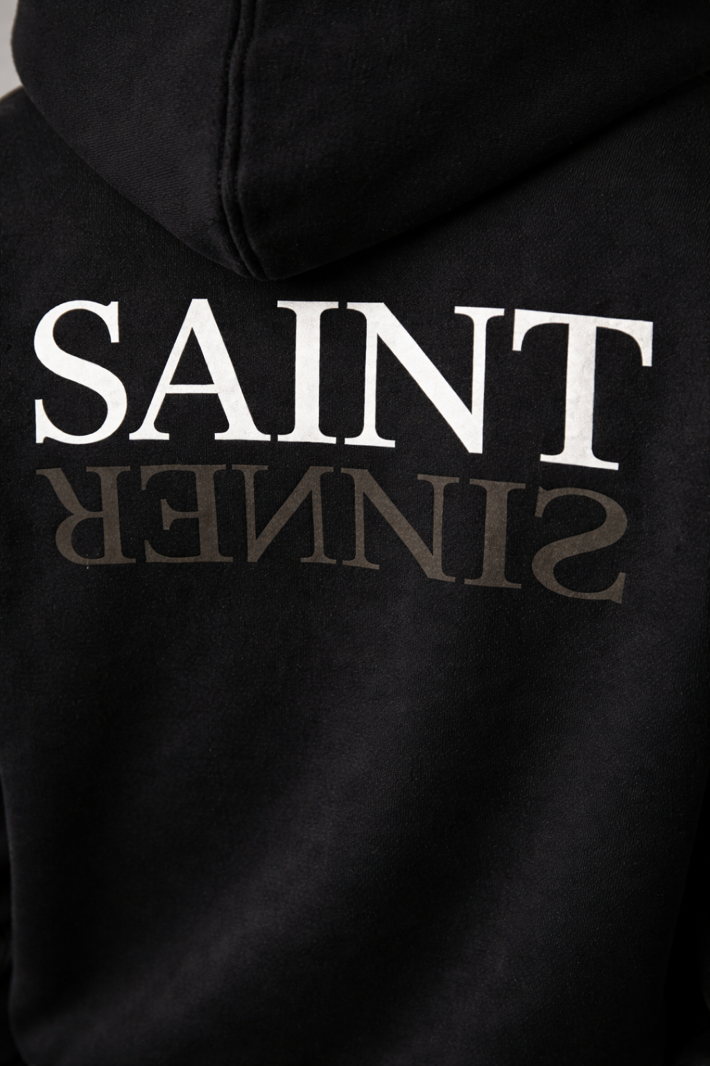 SAINT | 350 GSM heavyweight cotton · Oversized hoodie · Dropped shoulders