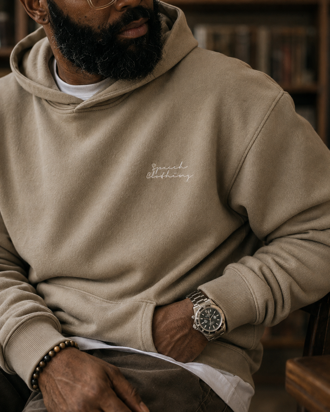 SAINT heavyweight oversized hoodie by SPEECH CLOTHING