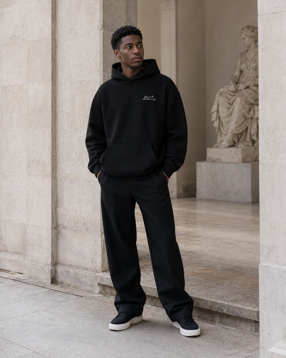 SAINT heavyweight oversized hoodie by SPEECH CLOTHING