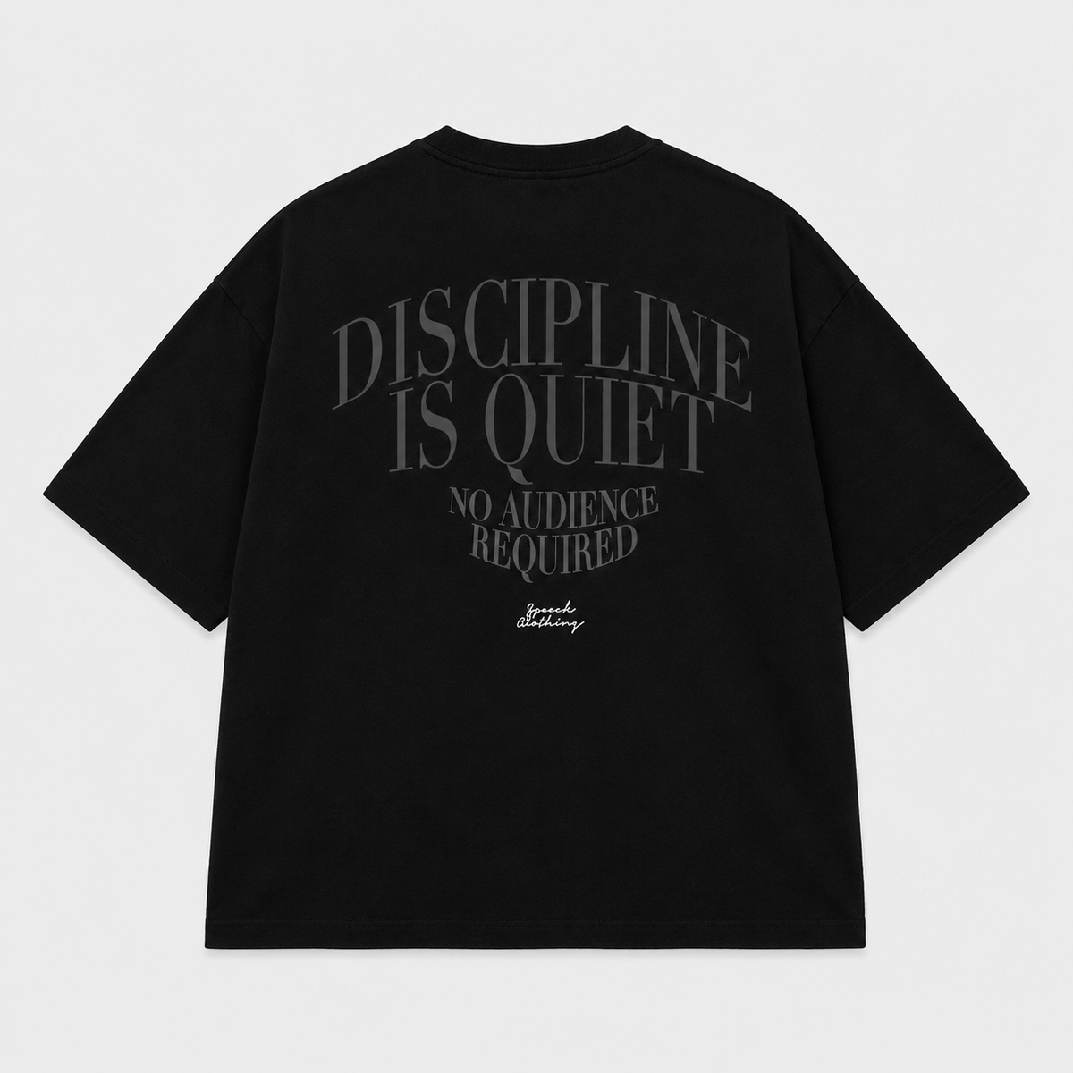 DISCIPLINE IS QUIET TEE heavyweight oversized T-shirt by SPEECH CLOTHING
