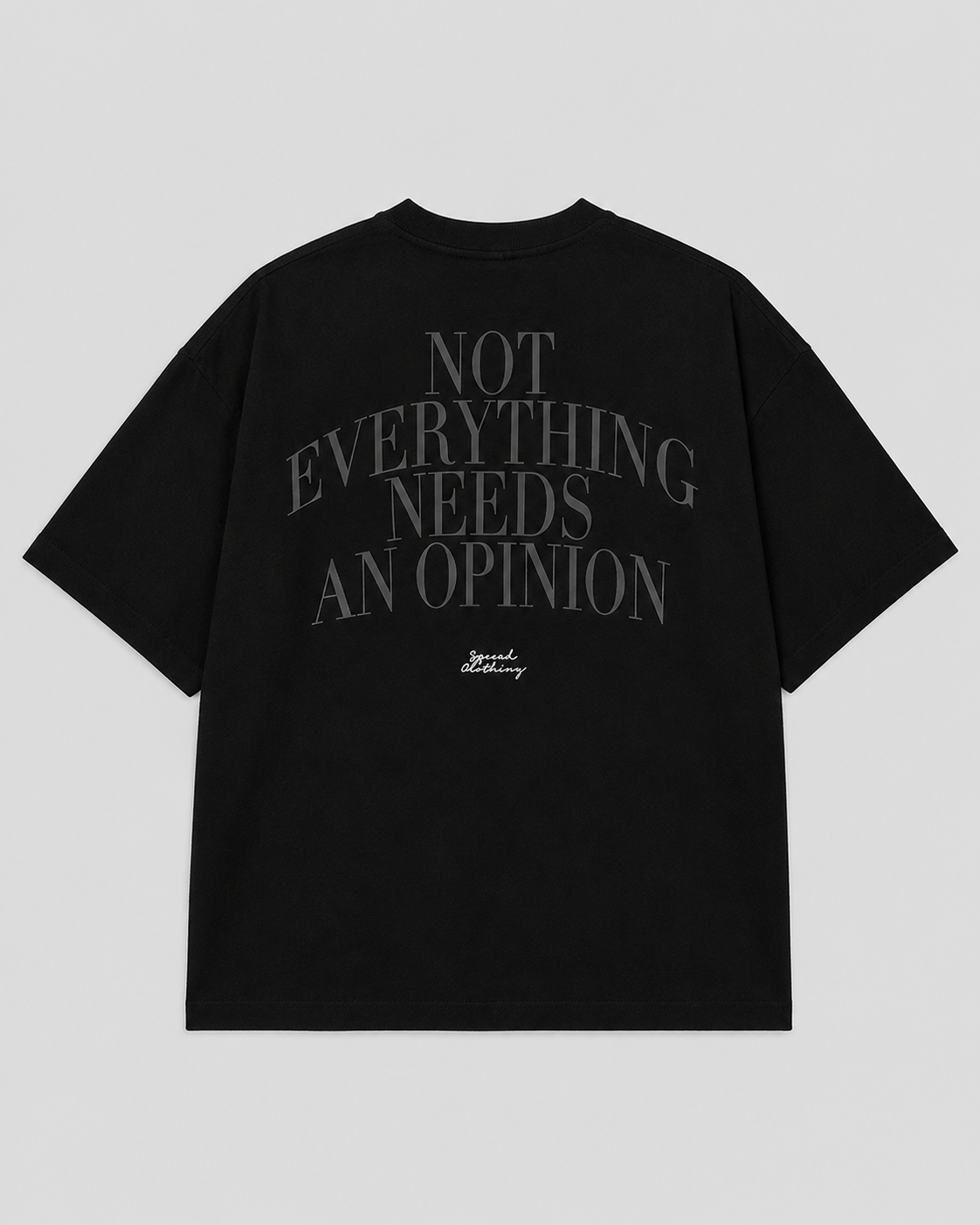 NO OPINION TEE heavyweight oversized T-shirt by SPEECH CLOTHING