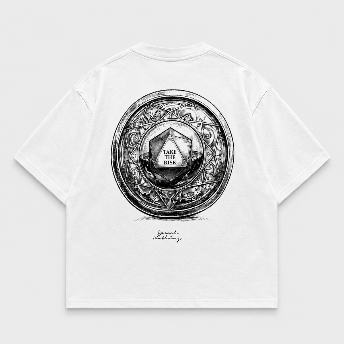 A RISK A DAY heavyweight oversized T-shirt by SPEECH CLOTHING