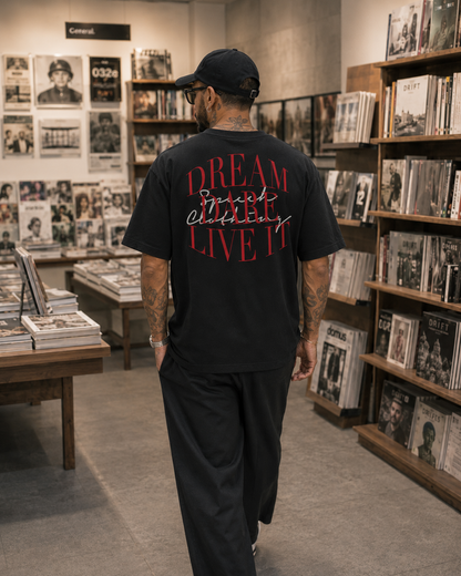 LIVE IT heavyweight oversized T-shirt by SPEECH CLOTHING