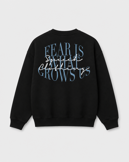 FEAR IS WHAT GROWS US heavyweight oversized sweatshirt by SPEECH CLOTHING