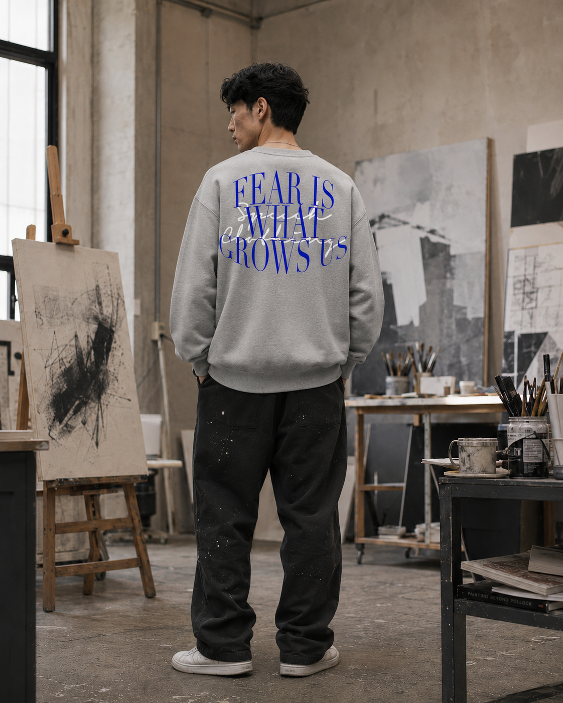 FEAR IS WHAT GROWS US heavyweight oversized sweatshirt by SPEECH CLOTHING