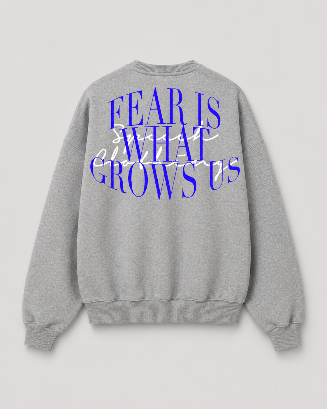 FEAR IS WHAT GROWS US heavyweight oversized sweatshirt by SPEECH CLOTHING