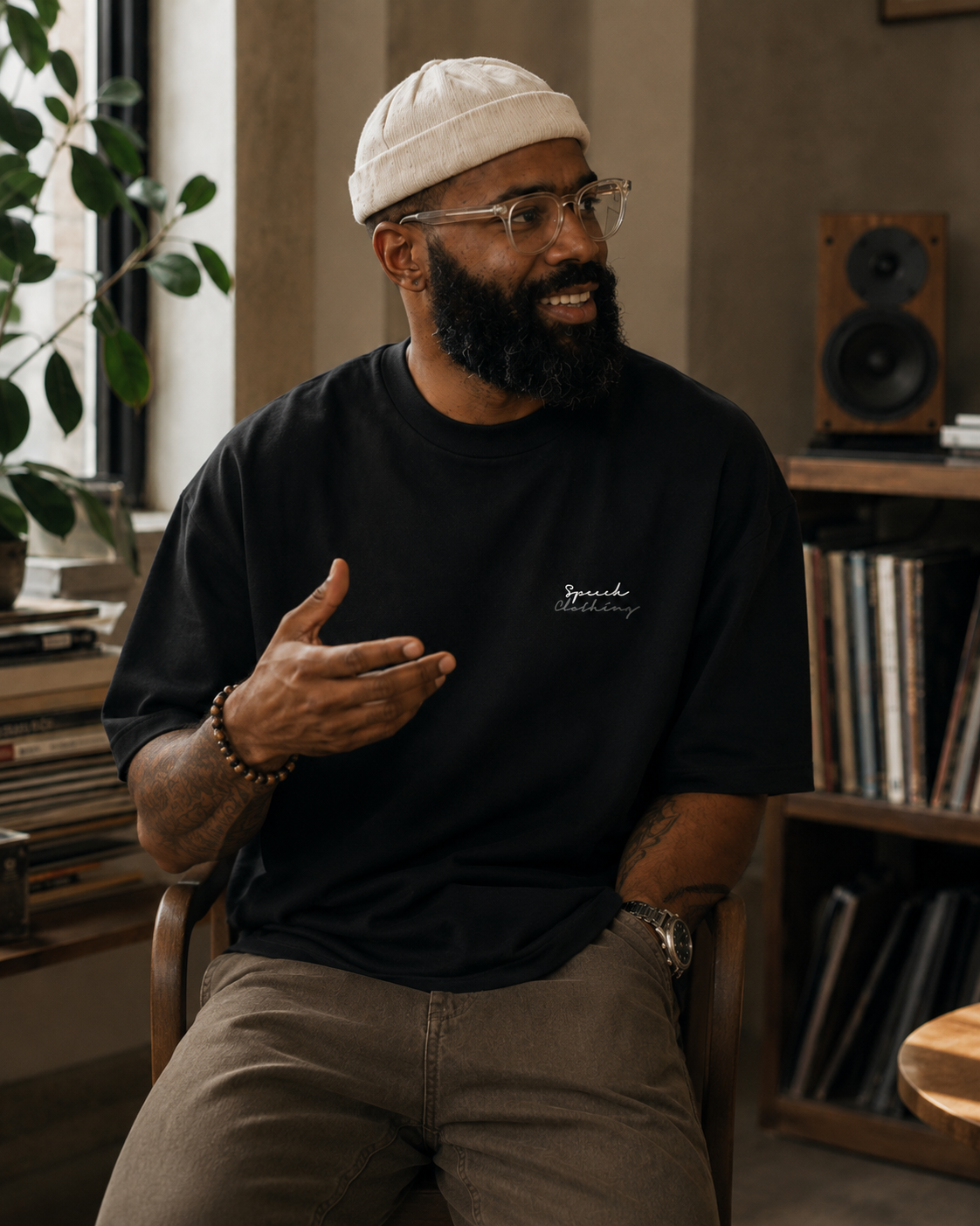 MOTIVATOR heavyweight oversized T-shirt by SPEECH CLOTHING