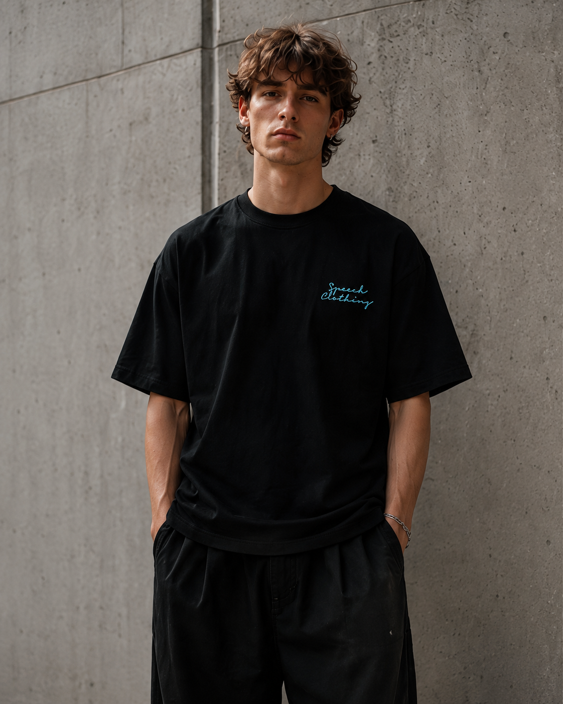 SAY LESS heavyweight oversized T-shirt by SPEECH CLOTHING