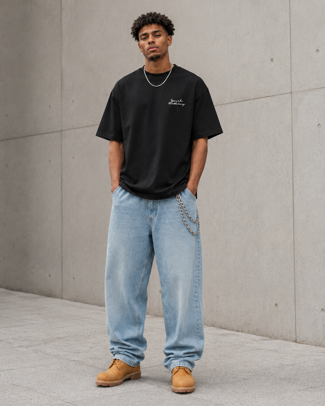 MEET AGAIN heavyweight oversized T-shirt by SPEECH CLOTHING