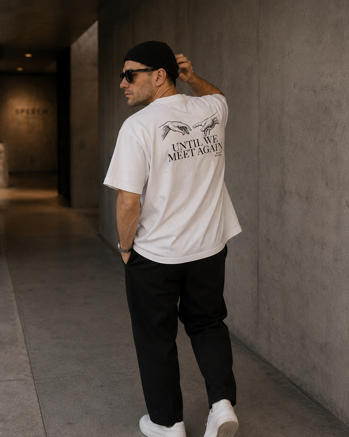 MEET AGAIN heavyweight oversized T-shirt by SPEECH CLOTHING