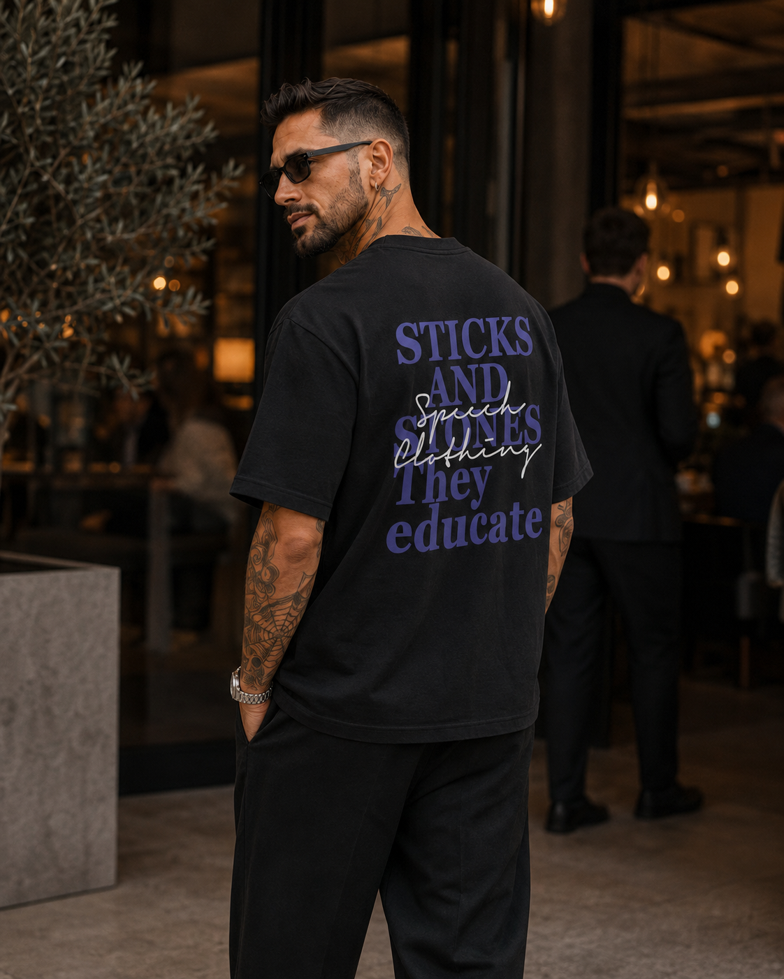 STICKS & STONES heavyweight oversized T-shirt by SPEECH CLOTHING