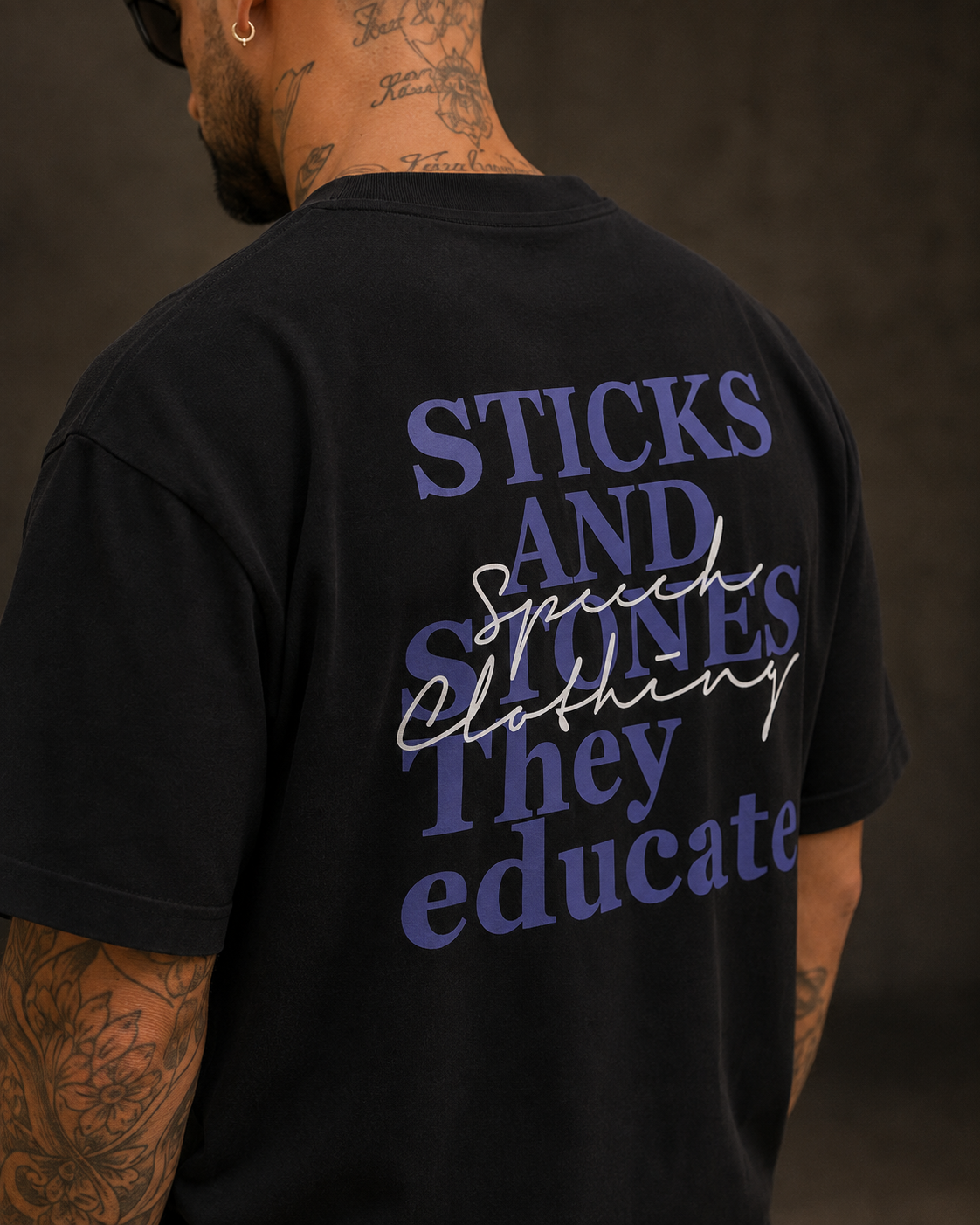 STICKS & STONES heavyweight oversized T-shirt by SPEECH CLOTHING