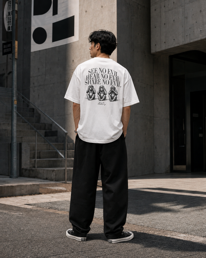 NO EVIL heavyweight oversized T-shirt by SPEECH CLOTHING