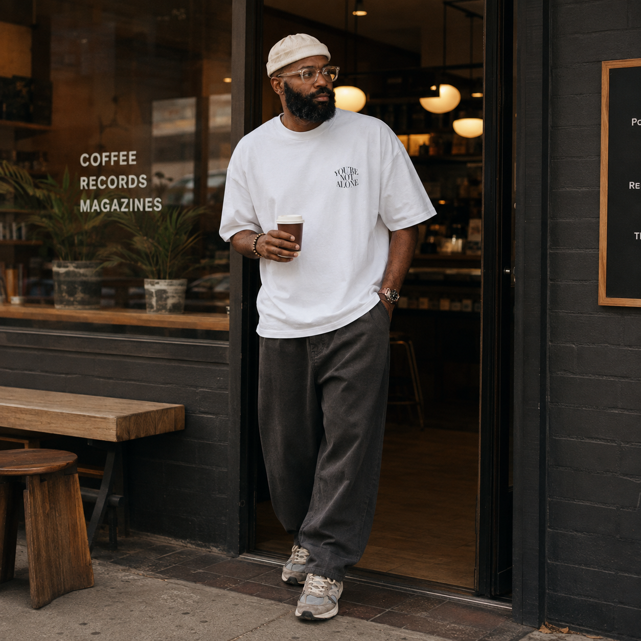 NOT ALONE TEE heavyweight oversized T-shirt by SPEECH CLOTHING