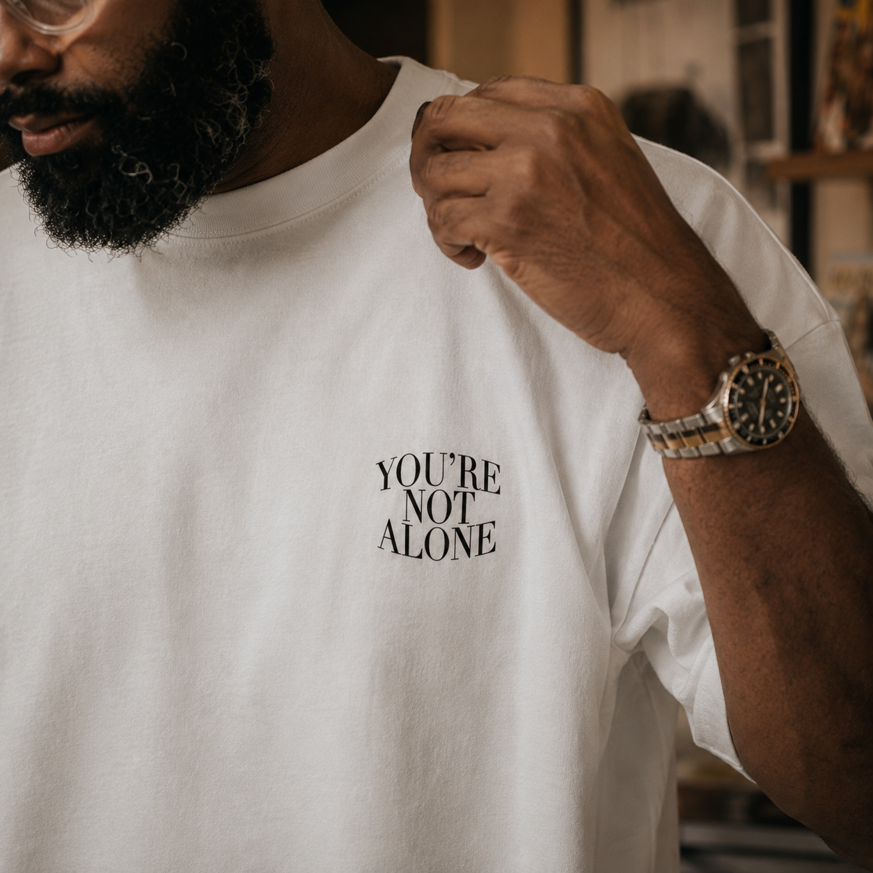 NOT ALONE TEE heavyweight oversized T-shirt by SPEECH CLOTHING