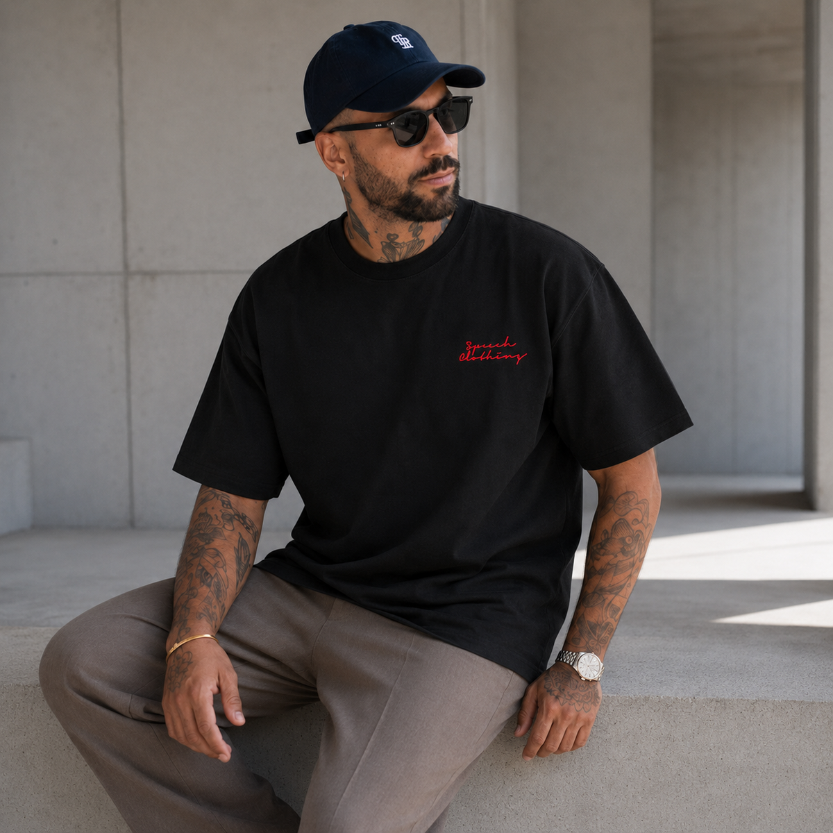 ONE WORLD heavyweight oversized T-shirt by SPEECH CLOTHING
